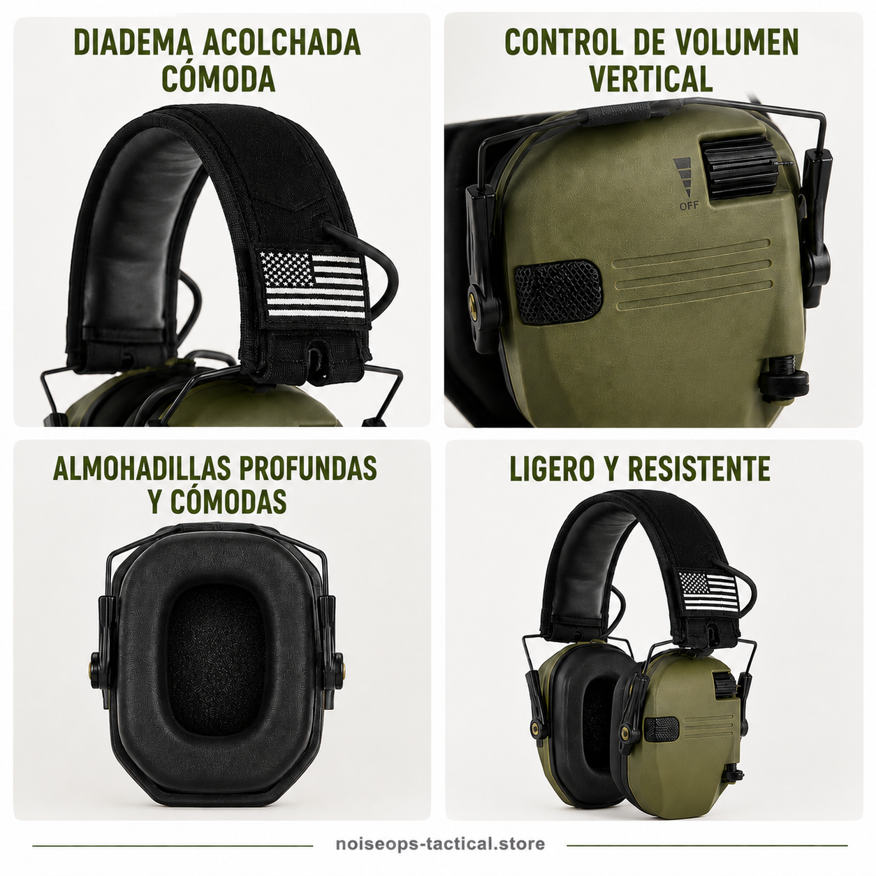 Auriculares Tácticos Con Cancelación de Ruido