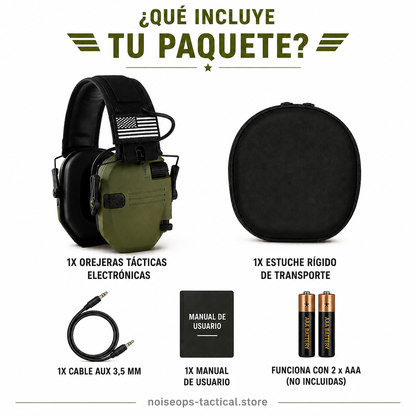 Auriculares Tácticos Con Cancelación de Ruido