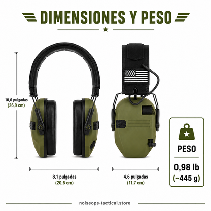 Auriculares Tácticos Con Cancelación de Ruido